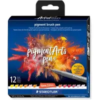 Adlibris Pigment Arts Brush Pen 12-setti Warm
