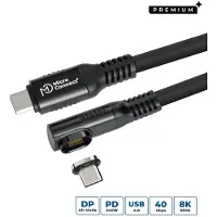 Microconnect USB4 Gen 3x2 USB-C -kaapeli, suora-kulma, 40Gbps, 240W, 1m, musta
