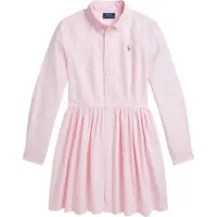 Ralph Lauren for girl. 313934179001 Pink cotton oxford shirt dress (12/14años= 155/159cm), Casual, Long sleeve, children's fashion