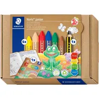 Staedtler 61 C1, 6 kpl, Valikoidut värit, Monivärinen, Kahdeksankulmainen, Suippokärkinen, Vaha