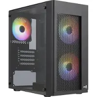 Aerocool Hexform, Mini Tower, PC, Musta, mikro ATX, Mini-ITX, ABS, SPCC, Selkä, Etu (ACCS-PV38033.11)