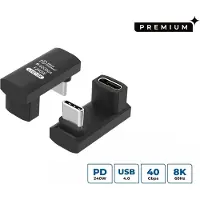 Microconnect Premium USB4 kulma USB-C -jatkokaapeli, 240 W, alumiini