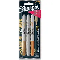 Sharpie Fine Point -pysyv tussi ? erilaisia ??metallivrej (3 kpl pakkaus)