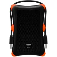 Silicon Power 1TB Armor A30, 2,5" ulkoinen kiintolevy, iskunkestävä, USB 3.0, musta