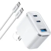 Anker 70W Nano Charger, GaN-verkkovirtalaturi, 2x USB-C, USB-A, valkoinen