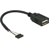 DeLOCK – Cable USB 2.0 pin header female 2.00 mm 5 pin > USB 2.0 Type-A female 15 cm (84831)