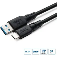Microconnect ColorFlex USB-C – USB-A -kaapeli, 1 m, musta