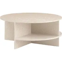 Muuto Halves-sohvapöytä Light taupe-terrazzo, Ø85 cm