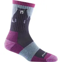 Darn Tough Women's Bear Town Micro Crew Light Cushion Purple M (38-40.5)