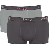 Sloggi Bokserishortsit 'Men Start' antrasiitti / vaaleanharmaa / punainen
