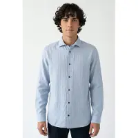 Jack & Jones Jprblaparker Linen Blend L/S Shirt - Blue - L