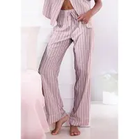 LASCANA Pyjamahousut vanha roosa / valkoinen