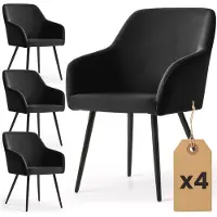 Hobby Hall Akord Estelle -tuolien setti, 4 kpl, musta