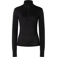 Super.natural Women's Tundra175 Zip 1/4 Jet Black Kerrasto yläosat XXL