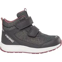 Viking Saappaat - Pomppiva Glitter Mid GTX 2V - Hiilenharmaa - - 24 - Saappaat