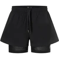 Super.natural Women's Double Layer Shorts Jet Black Urheilushortsit S