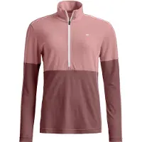 Ortovox 185 Rock'n'Wool Zip Neck, naiset, vaaleanpunainen