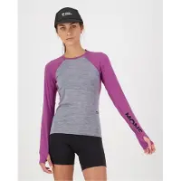 Mons Royale Bella Merino Kerrastopaita purple bolt / grey heather Koko L