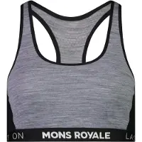Mons Royale Sierra Sports Bra Grey Heather / Black Alusvaatteet XL