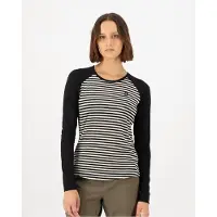 Mons Royale Icon Merino Raglan Kerrastopaita mr stripe / black Koko S