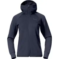 Bergans Women's Rabot Merino Tech Midlayer Hoodie Navy Blue L