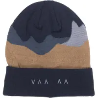Bergans Vaagaa Fine Knit Wool Beanie Navy Blue/Warm Sand One Size