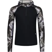 Mons Royale Temple Merino Long Sleeve Hood Kerrastopaita rock camo / black Koko M