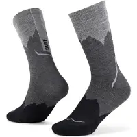 Buff Lw Merino Wool Crew Socks - Grey - L