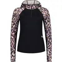 Mons Royale Bella Merino Hood Kerrastopaita rock leopard / black Koko M