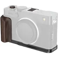 SmallRig 6237 L-Shaped Mount Plate with Wooden Handle for FUJIFILM X-E5 (Ebony Black)