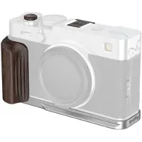 SmallRig 6236 L-Shaped Mount Plate with Wooden Handle for FUJIFILM X-E5 (Ebony Silver)