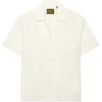 Superdry for woman. W4010551A Off-white Heritage Broderie shirt (M), Casual, Short sleeve, Organic Cotton