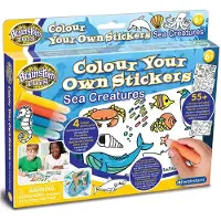 Brainstorm Colour Your Own Stickers- Sea Creatures - Multi/patterned - ONE SIZE
