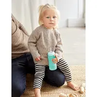 EVERYDAY BABY Glass Straw Bottle Healthy + Mint Green - Green - 240 ml