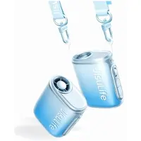 JISULIFE Neck Fan 5 4500mAh Mini Fan with Lanyard - Blue