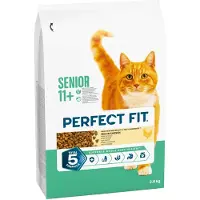 Perfect Fit 2x 2,8kg Senior 11+ runsaasti kanaa sisältävä kissan kuivaruoka