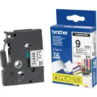 Brother tze221 9 black on white