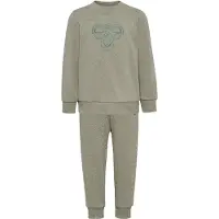 Hummel Hmlmini Jersey Crewsuit Bee - Khaki green - 80