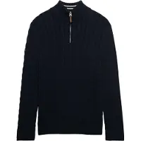 Superdry for man. M6110661B Cotton Classic Cable Half-Zip Sweater 1 2 navy (S), Casual, Long sleeve