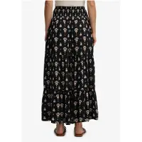 Superdry for woman. W7210394A Black floral-print skirt (M), Casual, Fabric