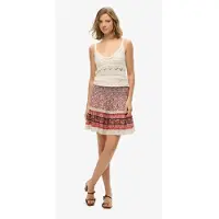 Superdry for woman. W7210348A Multicoloured patchwork skirt (XS), Casual, Multicolor, Cotton