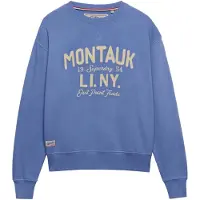 Superdry for woman. W2012580A Beach Club Loose sweatshirt blue (XS), Casual, Cotton