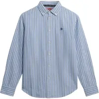 Superdry for woman. W4010565A Slim fit oxford shirt blue (L), Casual, Cotton, Classic, Long sleeve