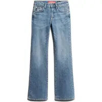 Superdry for woman. W7010797A Flared mid-rise skinny jeans blue (28/32), Casual, Denim, Organic Cotton, Sustainable
