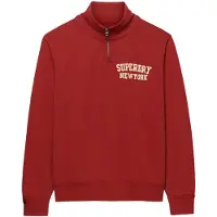 Superdry for man. M2014478A Vintage Athletic Half Zip Red Sweatshirt (XL), Casual, Cotton, Long sleeve