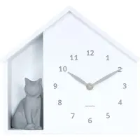 Karlsson seinäkello Sitting Cat white KA6099WH