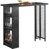 SoBuy Baaripöytä 120x50x105cm., musta väri