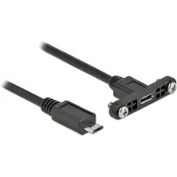 DeLOCK 35108, 0,5 m, Micro-USB B, Micro-USB B, USB 2.0, 0,48 Gbit/s, Musta