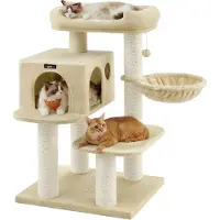 Songmics Raapimispuu 112 cm, beige