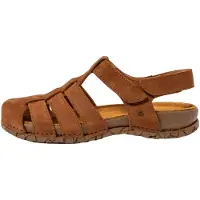 El naturalista unisex. 2586211ND005_023 Leather Sandals N5862 brown Tabernas (44), Flat, Velcro, Casual